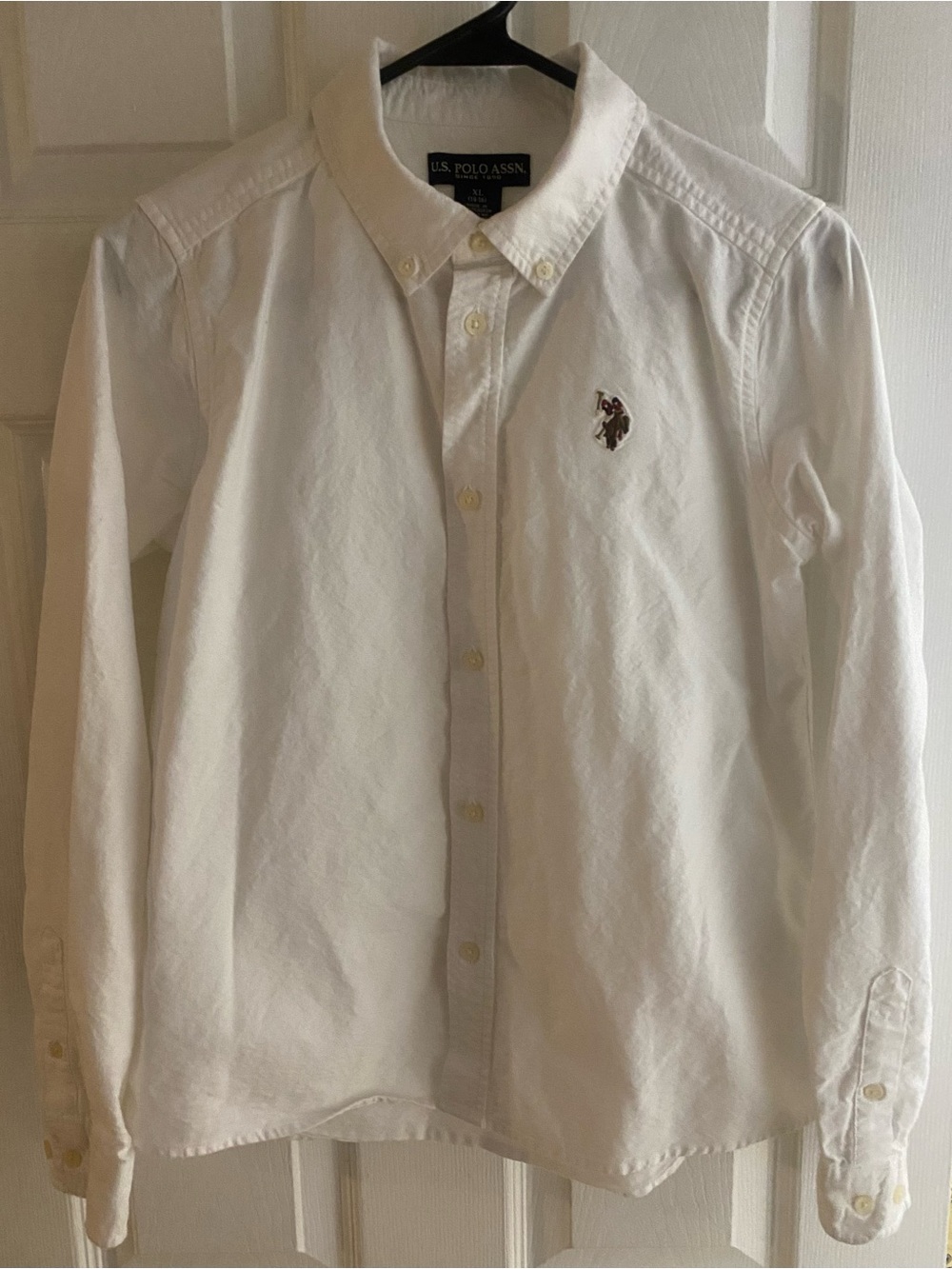 🤍 U.S. Polo Assn. Boys XL (14–16) White Button-Down Shirt 🤍